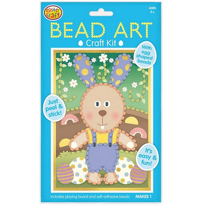 Bead Art Craft Kit, 2 Asstd, Bunny or Basket