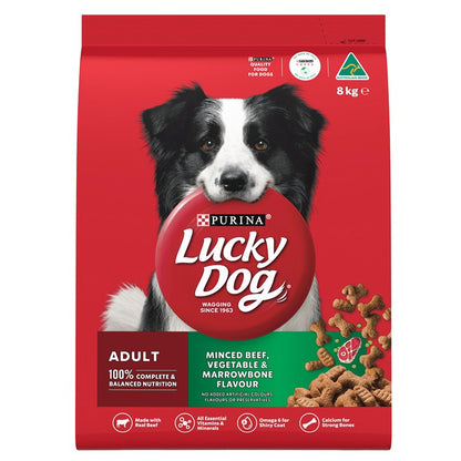 Lucky Dog, Adult, Minced Beef, Vegetable & Marrowbone, 8kg