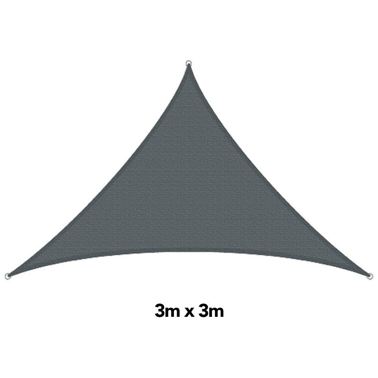 H&G Shade Sail Triangle Silver, 3 x 3m