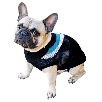 Dog Jumper Blue, White, Black 45cm