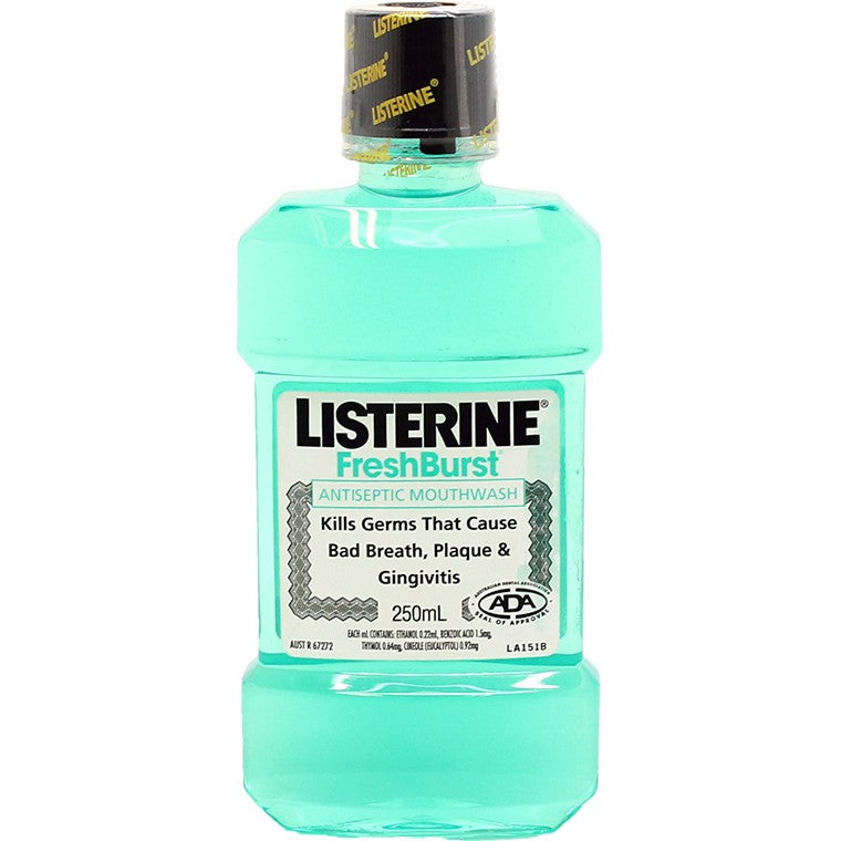 Listerine Fresh Burst Mouthwash, 250ml