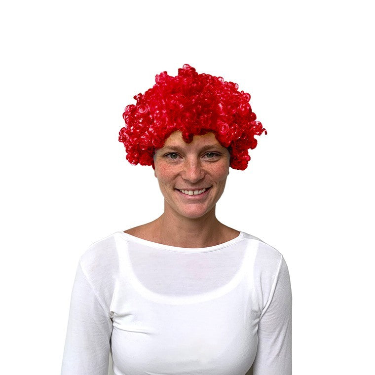 Party Curly Wig, Red