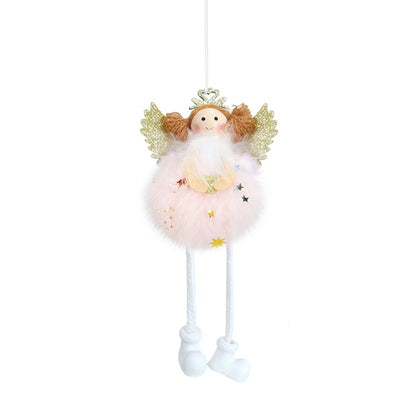 Hanging Pom Pom Angel, 16cm, Asstd