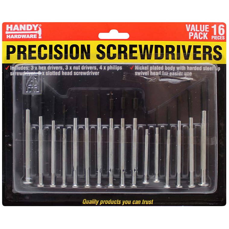 Screwdrivers, Precision, 16pce