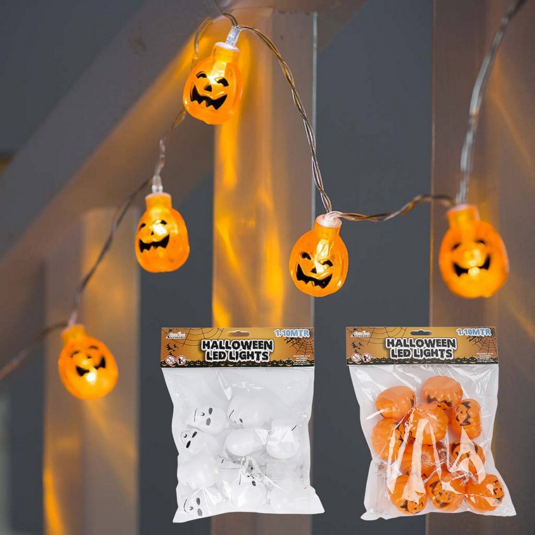 Halloween LED Lights, Asstd, 10pk