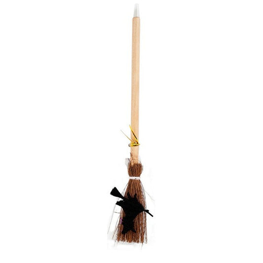 Novelty Witches Broom Pen, Asstd