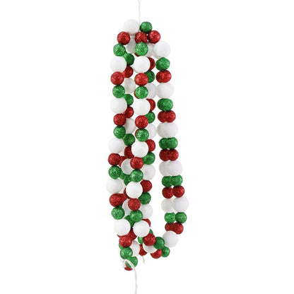 Candy Cane Bead Garland, 2.4m, Asstd