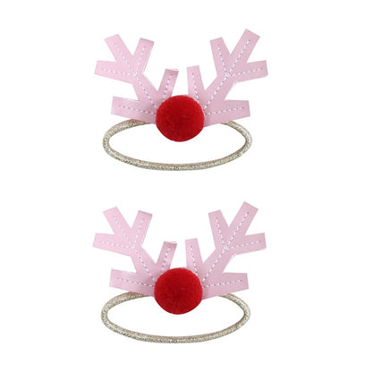 Hair Elastic Red/Pink, 2pk, Asstd