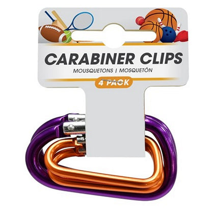 Carabiner Clips, 4pc, Asstd