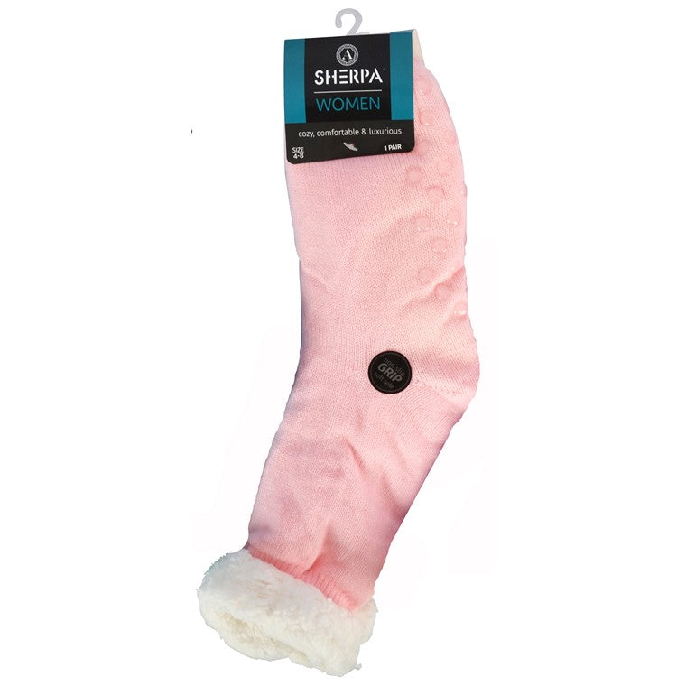 Socks w/ Light Pink Sherpa Lining