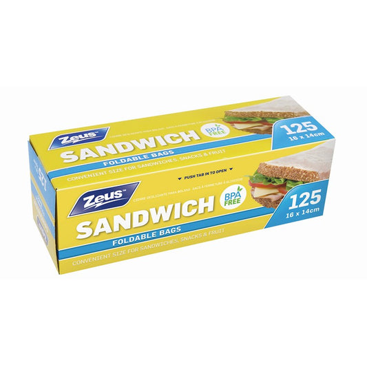 Zeus Sandwich Bags, 125pk