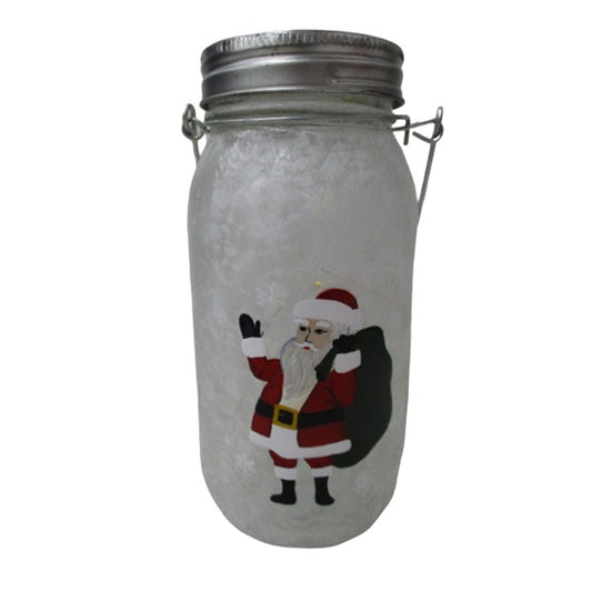 Santa in a Jar Light