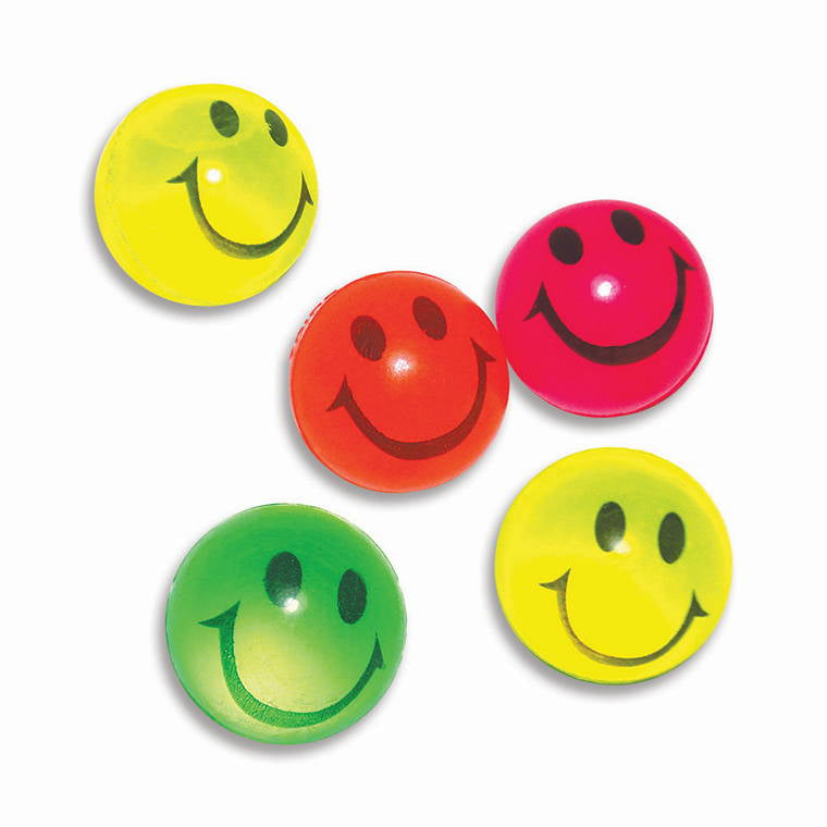 Party Favour Smiley Bouncing Balls, 5pk