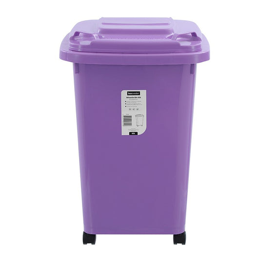 Wheelie Bin, 60L, 4 Asstd Colours