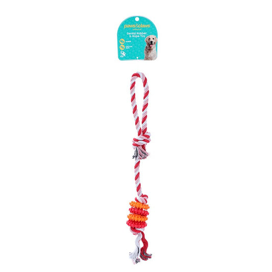 Dental Rubber & Rope Toy, Asstd