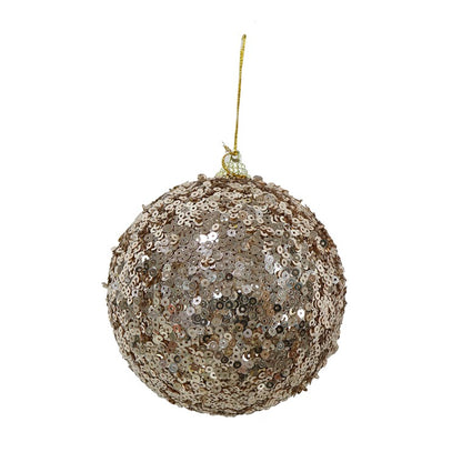 Sequin Bauble, 100mm, Asstd