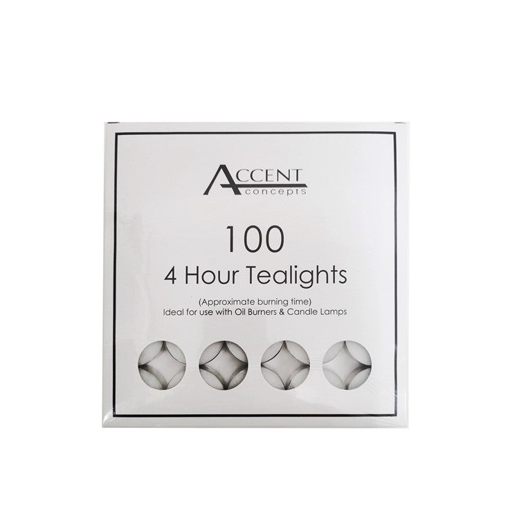 Accent Tealights, 4 Hr, 100pk