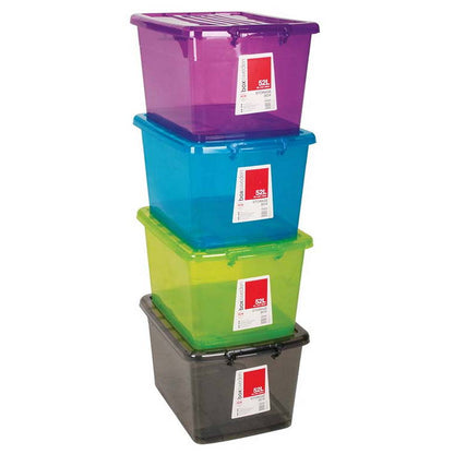 Heavy Duty Storage Tub, 52L, Asstd Colours