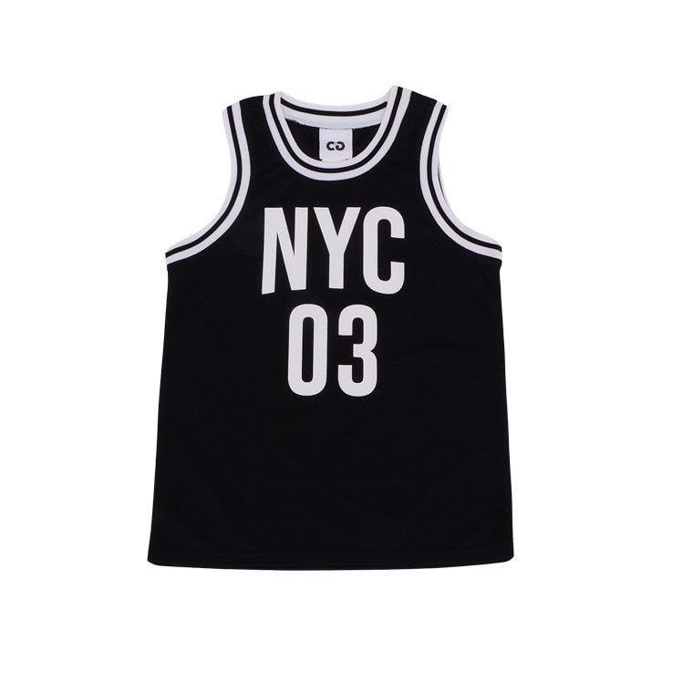 NYC Print Basketball Tank, Size 14