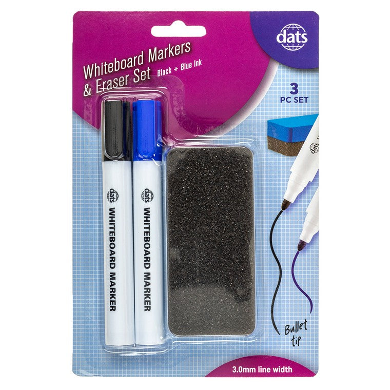 Whiteboard Markers & Eraser Set