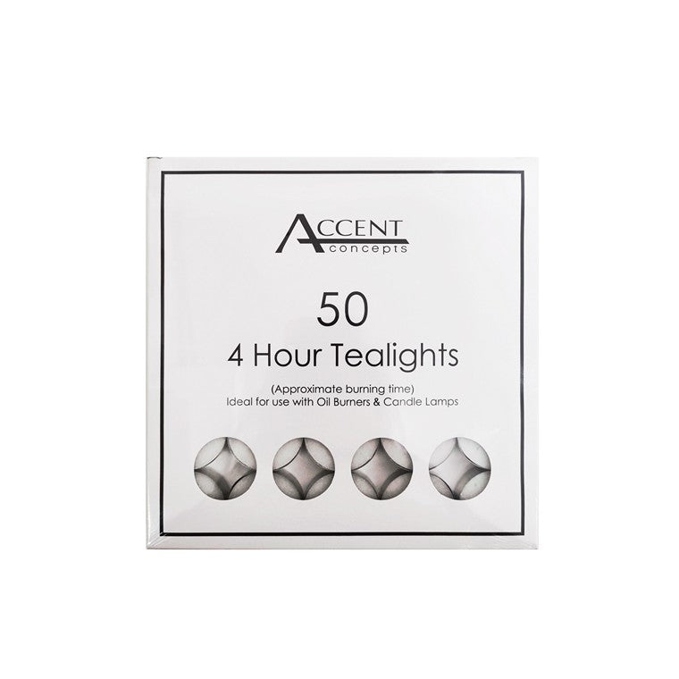 Accent Tealights, 4 Hr, 50pk