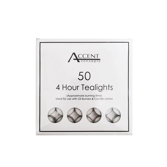 Accent Tealights, 4 Hr, 50pk