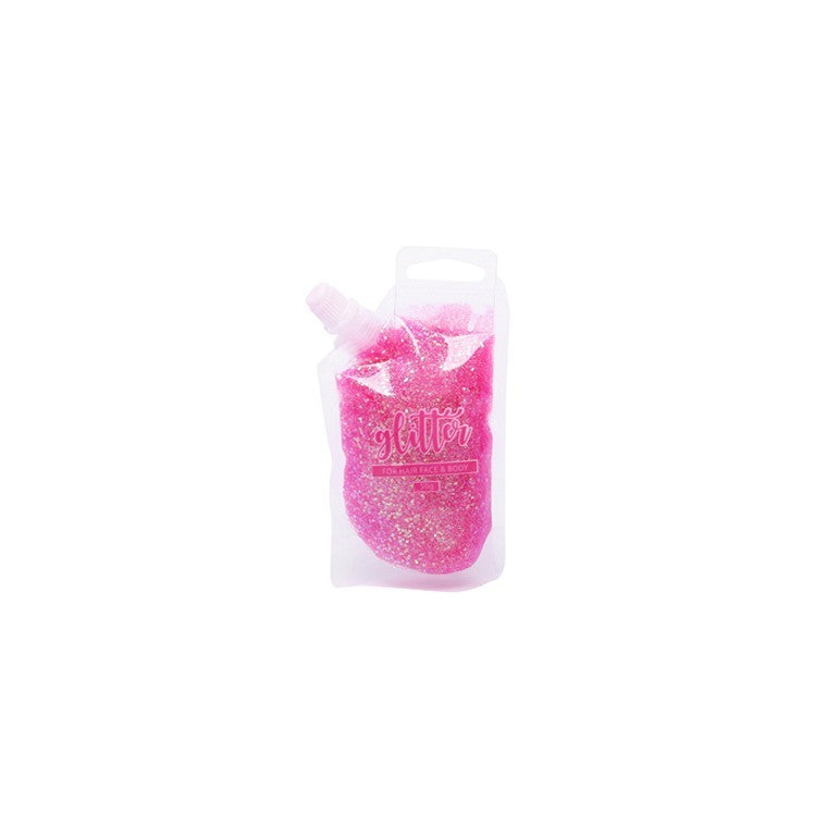 Pink Glitter Gel Pouch, 50gm