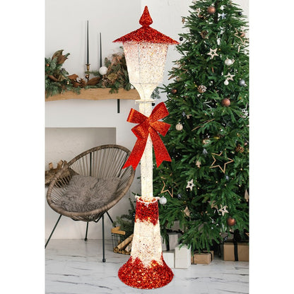 LED Glitter Street Lamp, Red, 1.2m