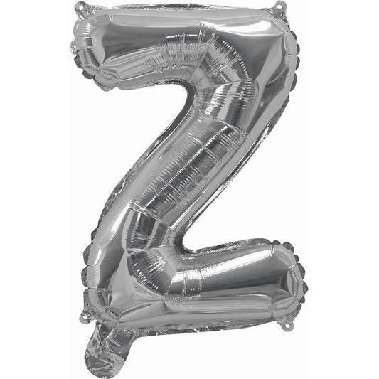 Silver Foil Balloon, 35cm, Letter Z