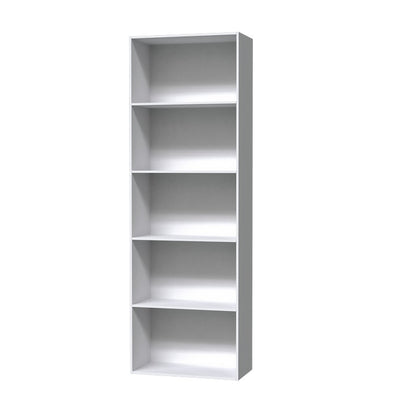 My Home Wide Bookcase, White, 5 Tier