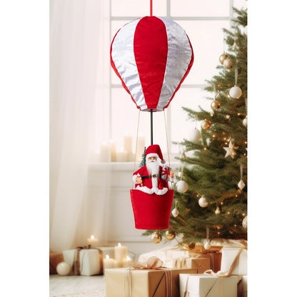 Pop Up Santa Hot Air Balloon, 90cm, Asstd