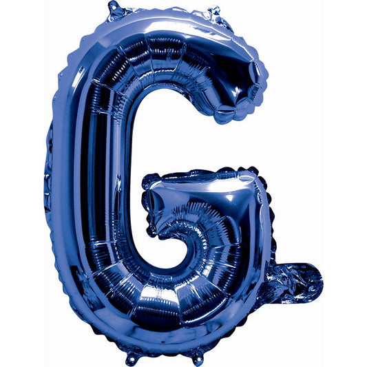 Blue Foil Balloon, 35cm, Letter G