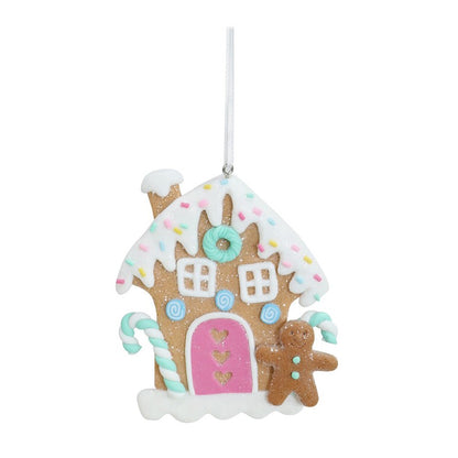 Hanging Gingerbread House, 10cm, Asstd