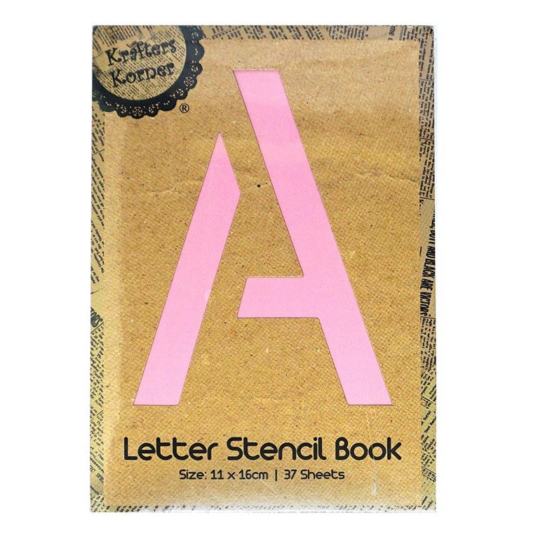 Letter Stencil Book, 2 Asstd Colours