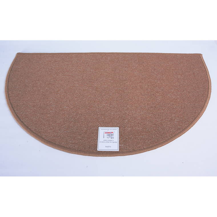 Overlocked Mat Semi Circle, 90cm, Asstd Colours