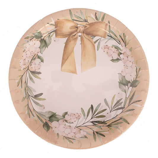 Wreath Paper Plate, 23cm, 20pk