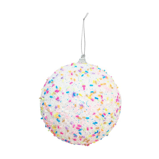 Confetti Sprinkles Bauble, 10cm, Asstd