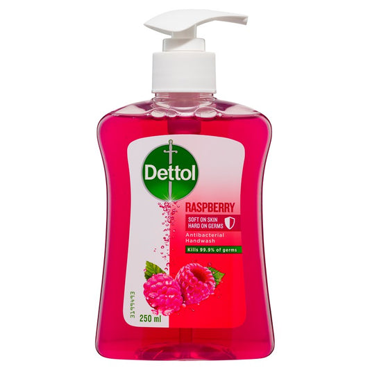 Dettol Antibacterial Liquid Hand Wash Pump Raspberry, 250mL