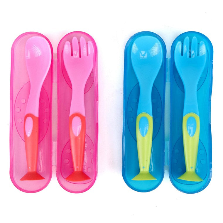 1st Steps Baby Cutlery, 3pce, 2 Asstd Colours