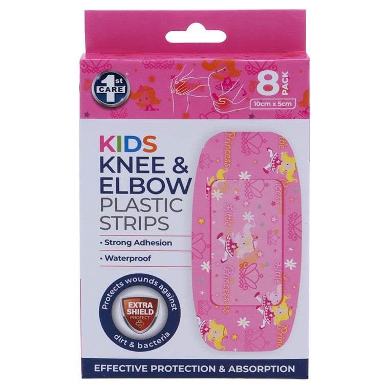 Kids Knee & Elbow Plastic Strips, 8pk, Assorted