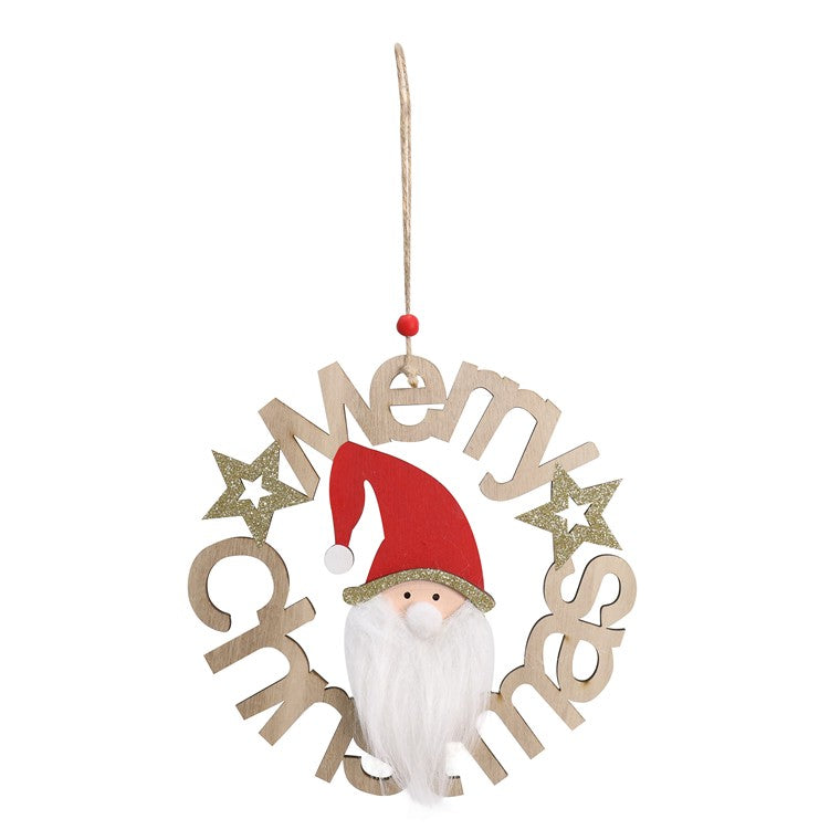 Merry Christmas Wreath Plaque, Asstd