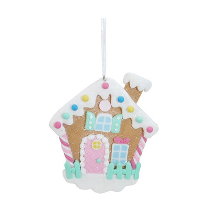 Hanging Gingerbread House, 10cm, Asstd