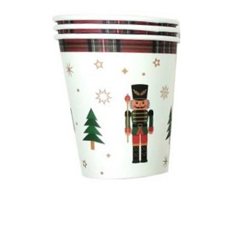 Paper Christmas Nutcracker Paper Cups, 10pk