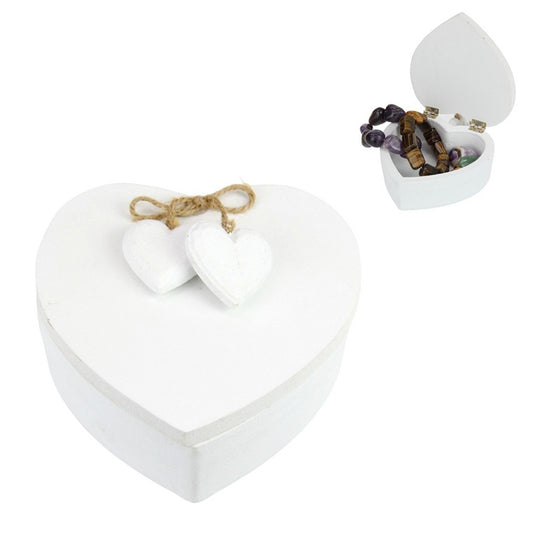 White Heart Box, 13cm