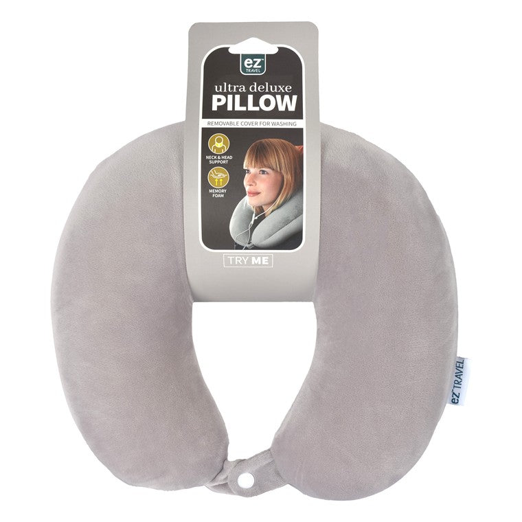 Travel Memory Foam Pillow w/ Clip