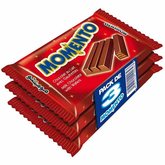 Momento Milk Chocolate Wafers, 3pk