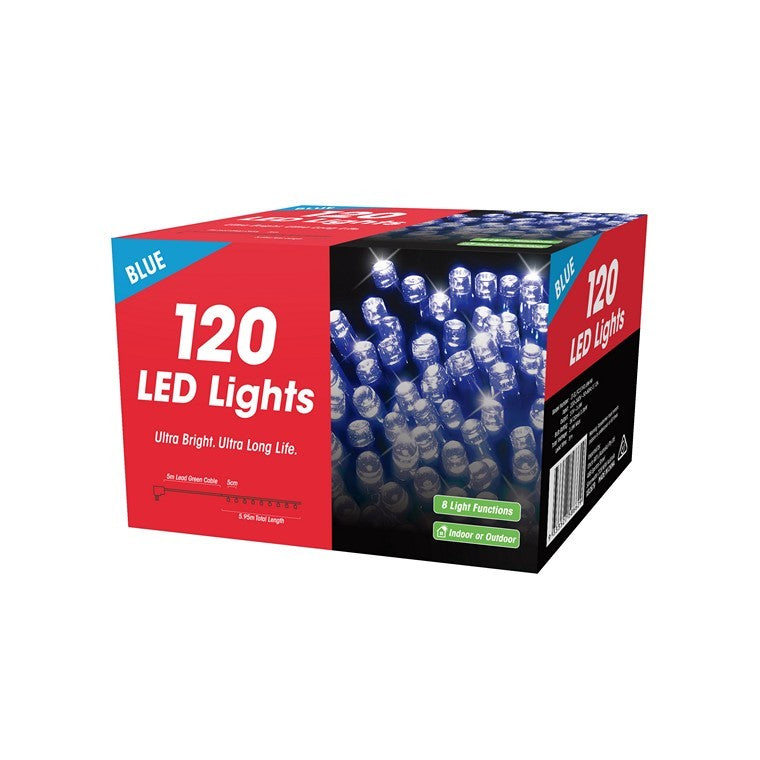 Xmas Fairy Lights 120 LED, Blue