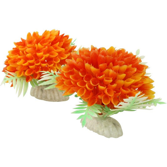 Fish Aquarium Flower w/ Shell Base, 2pk, Asstd Colours