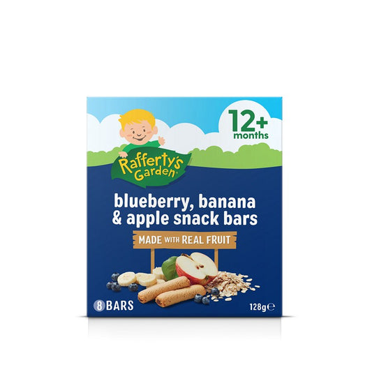 Rafferty's Garden Blueberry,Banana and Apple Snack Bar, 8pk