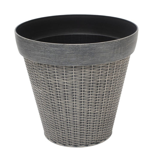 Wicker Planter, 31cm, Grey